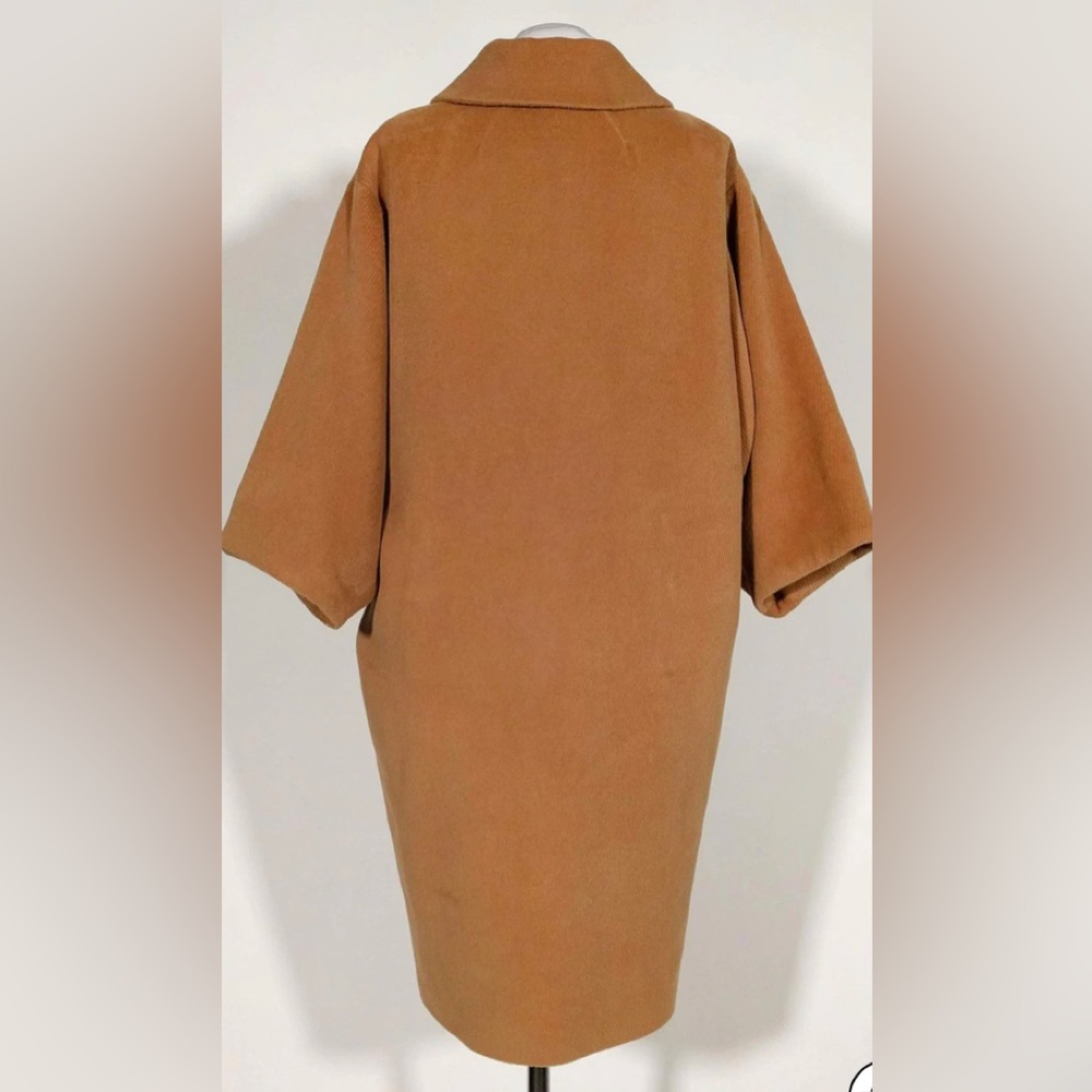 Victor Alfaro tan rabbit fur wool blend coat NWT! - Picture 3 of 6